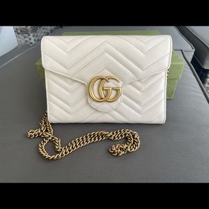 Gucci Cream GG marmont matelasse mini bag